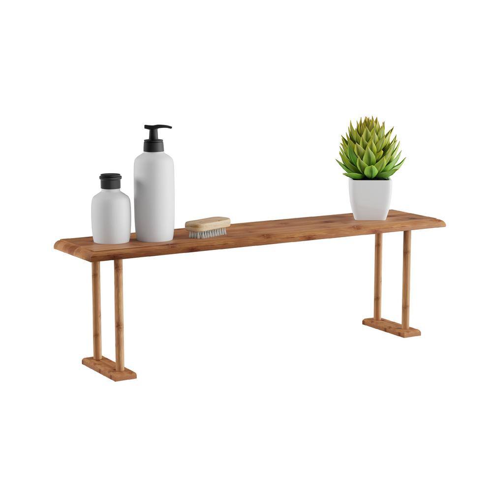 Bamboo Adjustable Freestanding Sink Shelf Organizer