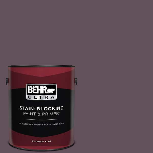 BEHR ULTRA 1 gal. #S100-7 Medieval Wine Flat Exterior Paint & Primer