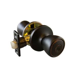 Terrace Oil Rubbed Bronze Keyed Entry Door Knob with Universal 6-Way Latch