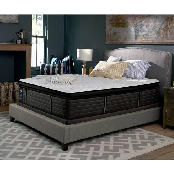 Sealy Response Premium 16 in. California King Cushion Firm Euro Pillowtop Mattress Set with 9 in. High Profile Foundation