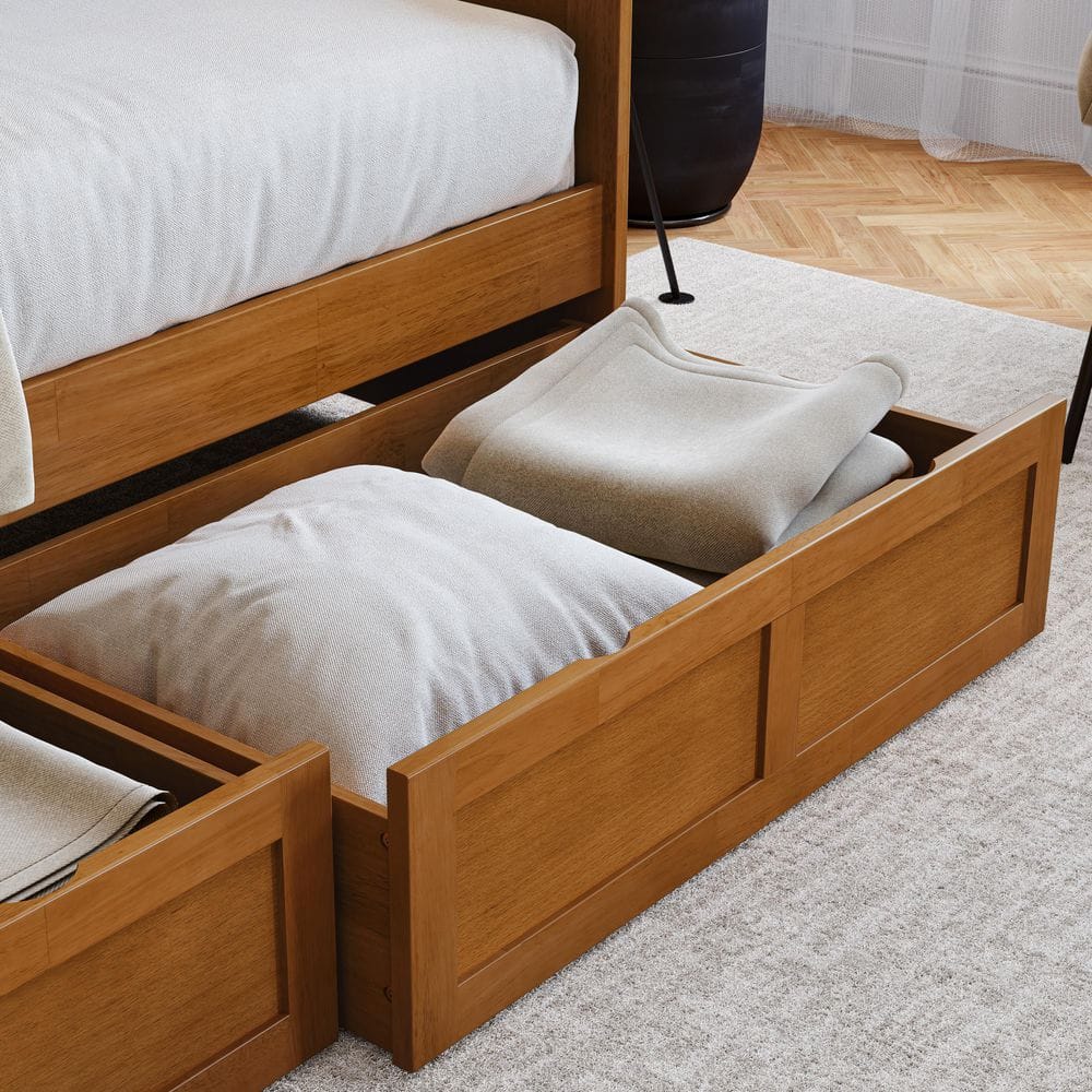 Acadia Walnut Twin Solid Wood Daybed with Set of 2-Bed Drawers - thumbnail 10