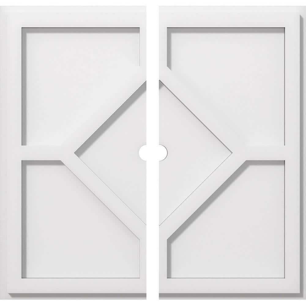 Embry 18" White PVC Contemporary Ceiling Medallion