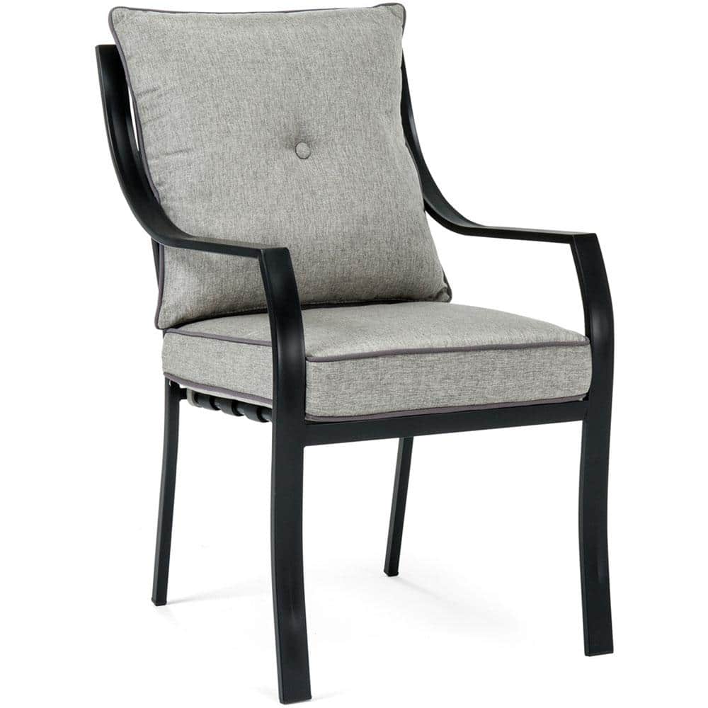 Lavallette 5-Piece Gray Cushioned Steel Outdoor Dining Set