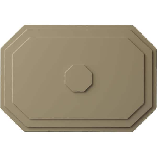 Ekena Millwork 25-1/4 in. W x 17-1/4 in. H x 1-3/4 in. Felix Urethane Ceiling Medallion, Hand-Painted Gobi Desert
