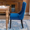 Mydepot Dark Blue Velvet Upholstered Dining Chairs Accent Diner