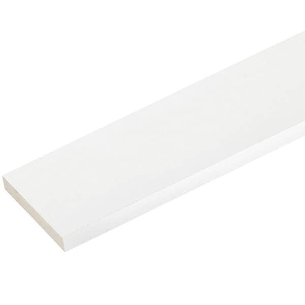 Veranda 1 in. x 5-1/2 in. x 8 ft. White PVC Trim (4-Pack)