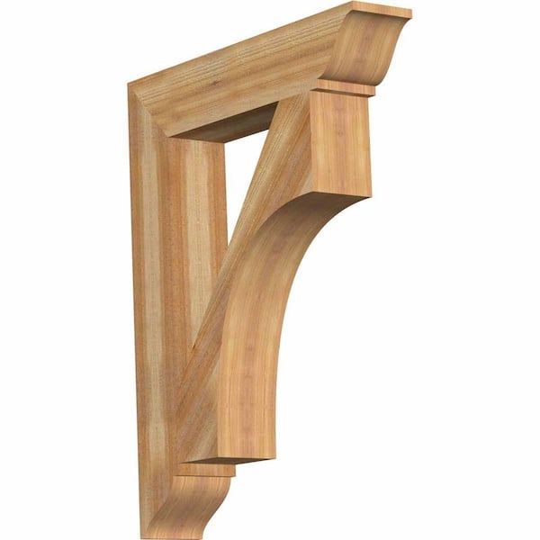 Ekena Millwork 6 in. x 40 in. x 32 in. Western Red Cedar Westlake Traditional Rough Sawn Bracket
