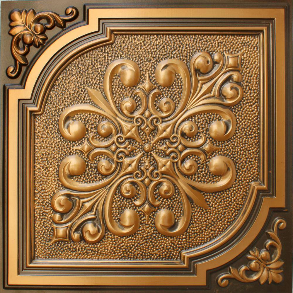 Falkirk Perth Antique Gold 2 ft. x 2 ft. Decorative Victorian Glue Up or Lay In Ceiling Tile (4 sq. ft./case) price history on PriceWatchPro