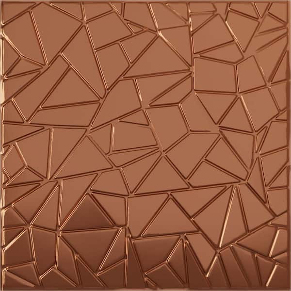 Ekena Millwork 19-5/8"W x 19-5/8"H Elwod EnduraWall Decorative 3D Wall Panel, Copper (12-Pack for 32.04 Sq.Ft.)