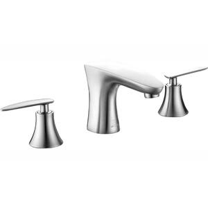 Chord Series 8 in. Widespread 2-Handle Low-Arc Bathroom Faucet in Brushed Nickel