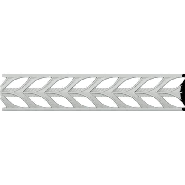 SAMPLE - 1/4 in. x 12 in. x 2 in. Polyurethane Monique Pierced Panel Moulding