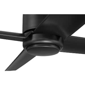 Quell 52 in. Indoor/Outdoor Black Finish Ceiling Fan Integrated LED Light Smart Wi-Fi Enabled Remote w/Voice Activation