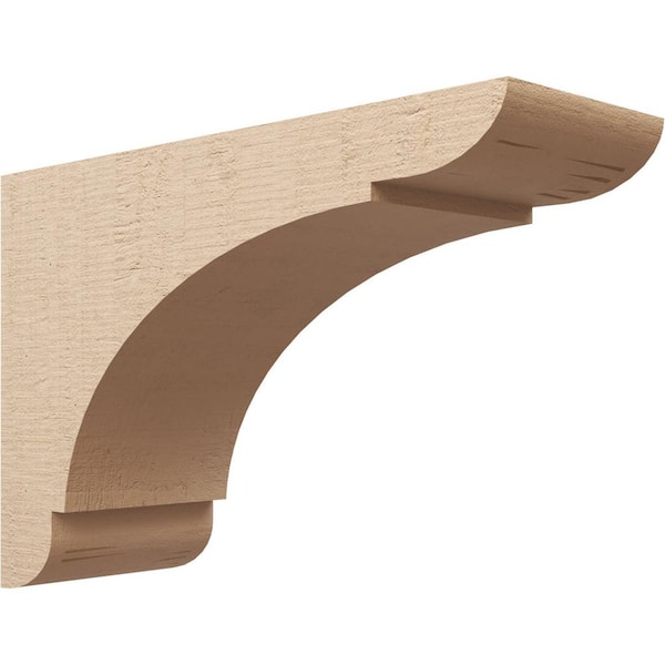 Ekena Millwork 11 in. x 22 in. x 33 in. Classic Olympic Rough Cedar Woodgrain TimberThane Corbel, Primed Tan