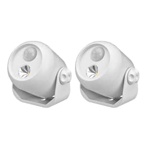 Wireless Motion Activated Integrated LED Mini Spotlight, White (2-Pack)