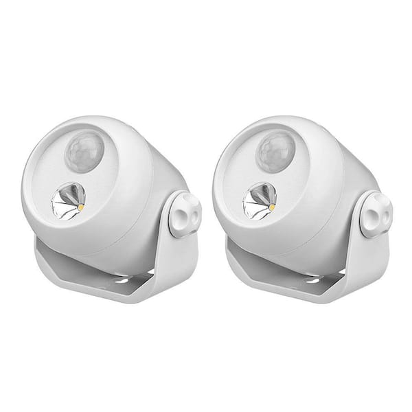 Mr Beams Wireless Motion Activated Integrated LED Mini Spotlight, White (2-Pack)