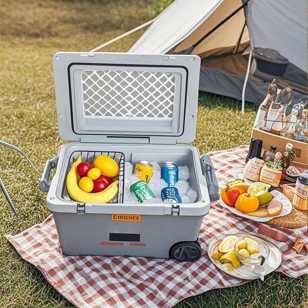 UUDULY Ultra-Light Stainless Steel Wire Cooler Basket Silver Dry
