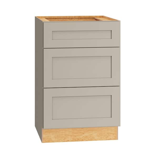 QuickShip Cottage 21 in. W x 21 in. D x 34.5 in. H Assembled Plywood Shaker Bath Drawer Base Cabinet in Sterling