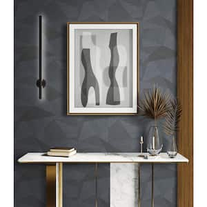 Geometric Triangles Dark Gray Paper Non-Pasted Strippable Wallpaper Roll (Cover 60.75 Sq. Ft.)