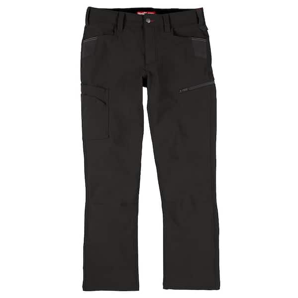Milwaukee Men's 30 in. x 34 in. Black FREEFLEX Tech Work Pants
