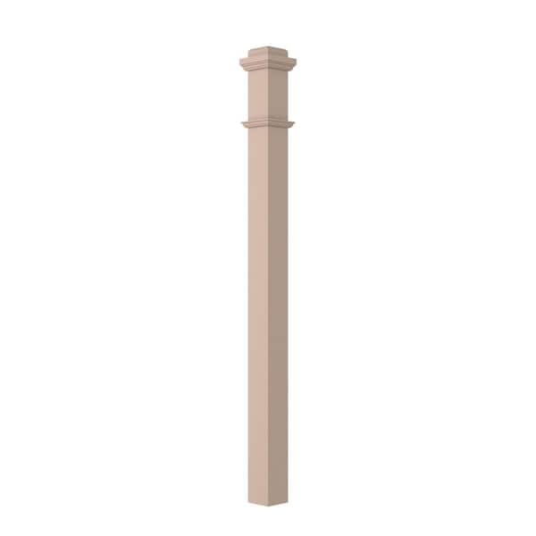 3.5 in. D x 3.5 in. W x 56 in. L Unfinished Maple Wood Box Newel