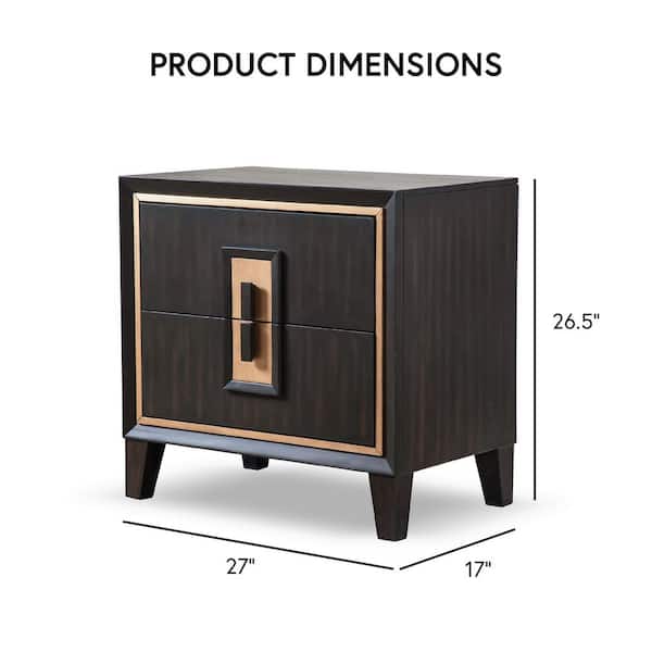 Furniture of America NYX Modern 3-Piece Espresso Dresser and 2 Nightstand Bedroom Set