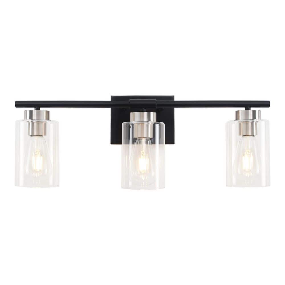 22.83 in. 3-Light Nickel Modern Wall Sconce Bathroom Vanity-Light Indoor Wall Light for Living Room price history on PriceWatchPro