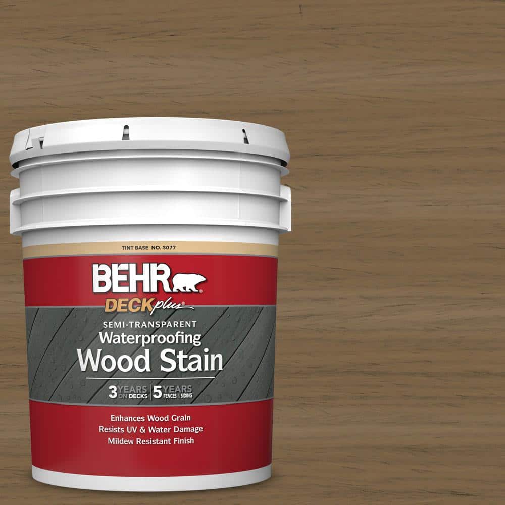 5 gal. #ST-147 Castle Gray Semi-Transparent Waterproofing Exterior Wood Sta
