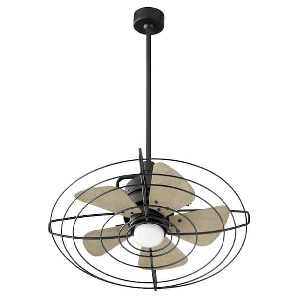 quorum Bandit 24 in. 5-Blade Damp Listed Classic Widmill in Black Ceiling Fan