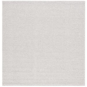 Sisal All-Weather Light Gray/Ivory 7 ft. x 7 ft. Solid Woven Indoor/Outdoor Square Area Rug