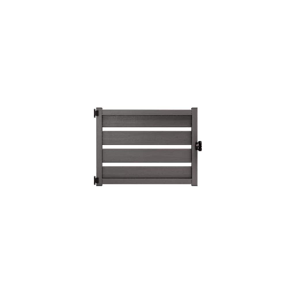 Composite Modern Horizontal Semi-Privacy Perimeter Gate (3.5 ft. H x 4 ft. W) Slate Grey price history on PriceWatchPro