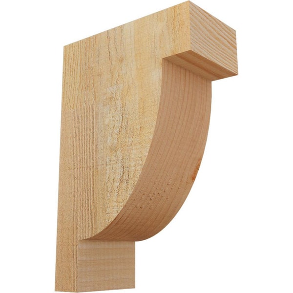 Ekena Millwork 4 in. x 8 in. x 12 in. Douglas Fir Alpine Rough Sawn Corbel