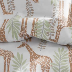 Company Kids Giraffe Play Multi Organic Cotton Percale Toddler Comforter Set