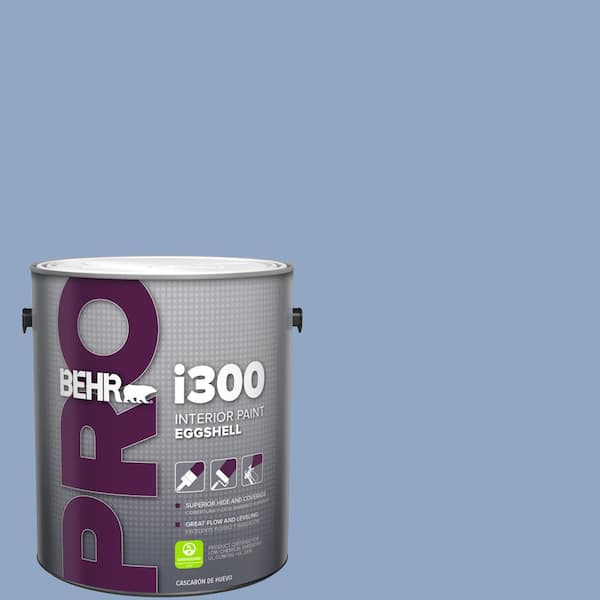 BEHR PRO 1 gal. #PPU15-13 Blue Hydrangea Eggshell Interior Paint