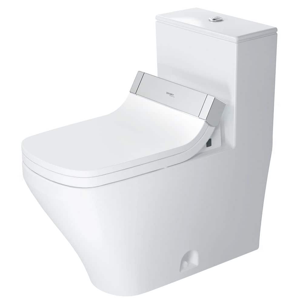 Duravit 1Piece 1.28 GPF Single Flush Elongated Toilet in White, Seat