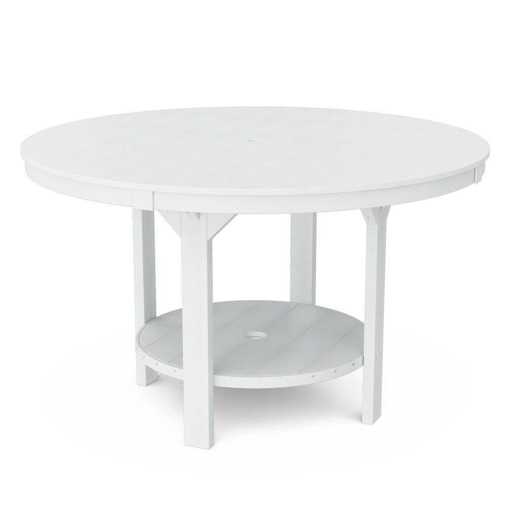 Heritage White HDPE Plastic Outdoor 60 in. Pub Counter Height Table price history on PriceWatchPro