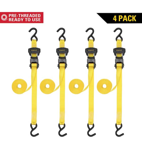 1.25 in. x 16 ft. / 3000 lbs. Break Strength Ratchet Straps (4-Pack)