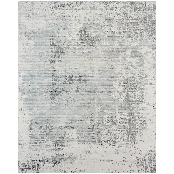 KALATY Gray/Sky 8 ft. 6 in. x 11 ft. 6 in. Area Rug