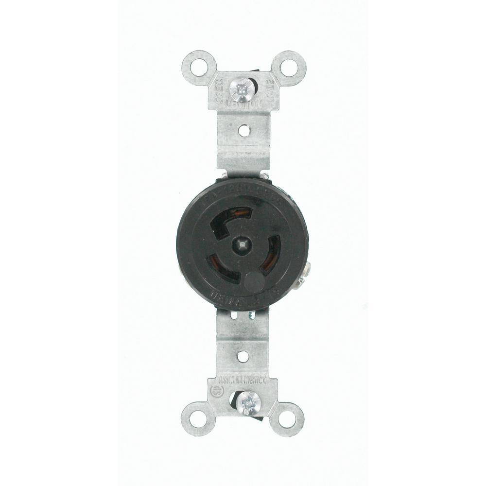 NEMA L5-15 Black Locking Outlet 2 Pole 3 Wire Grounding 125V Legrand-Pass & Seymour 4710 Pass & Seymour 15A NEMA L5-15 Black Locking Outlet 2 Pole 3 Wire Grounding 125V Legrand-Pass & Seymour 4710 Pass & Seymour 15A