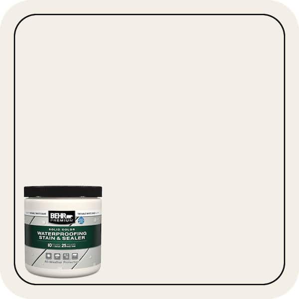 8 oz. #SC-337 Pinto White Solid Color Waterproofing Exterior Wood Stain and Sealer Sample