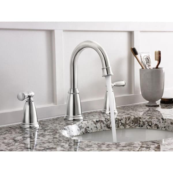 MOEN Banbury 8 in. Widespread Double Handle High-Arc Bathroom