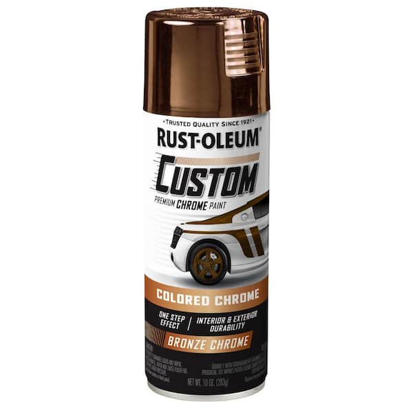 Rust-Oleum 363516-6PK Automotive Custom Chrome Spray Paint, 10 oz, Bronze, 6 Pack