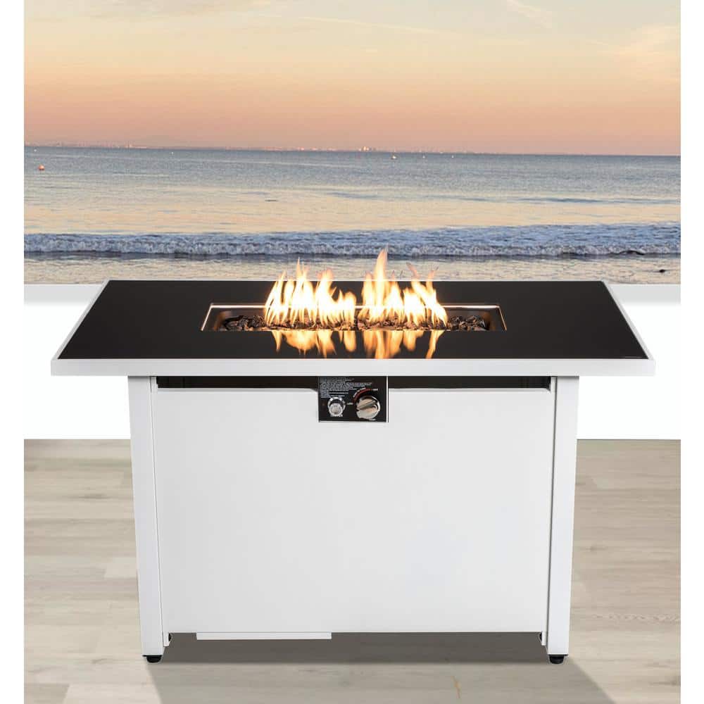 25 H x 42 W Stainless Steel Outdoor Rectangular Propane, Natural Gas Fire P