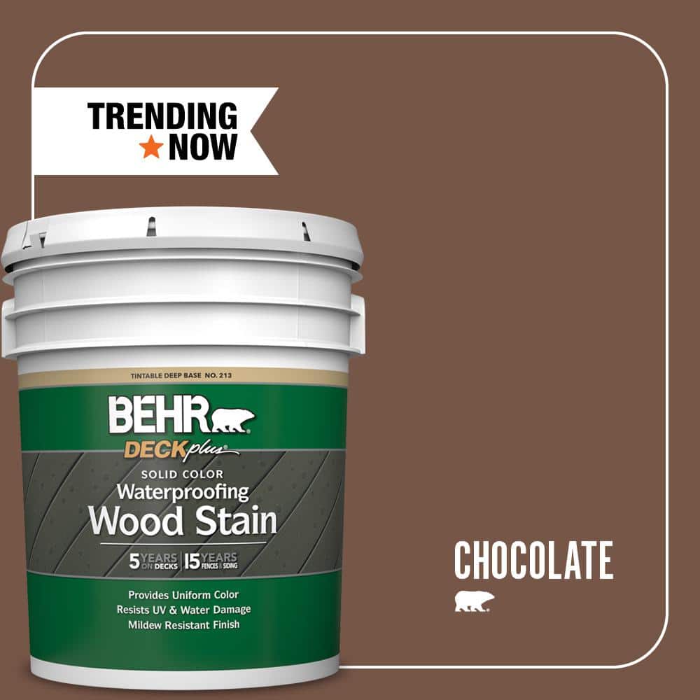 5 gal. #SC-129 Chocolate Solid Color Waterproofing Exterior Wood Stain