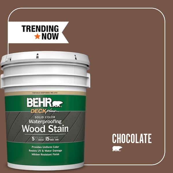 5 gal. #SC-129 Chocolate Solid Color Waterproofing Exterior Wood Stain