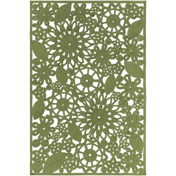 Artistic Weavers Cleome Dark Green 4 ft. x 6 ft. Indoor/Outdoor Area Rug