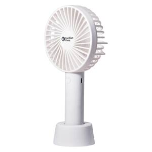 4 in. 3-Speed Personal Fan with Rechargeable Stand