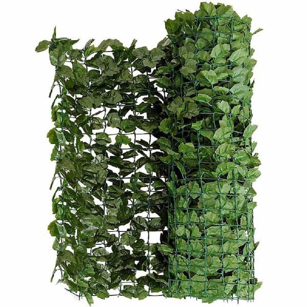 Costway 59 in. L x 94.5 in. W x 6 in. H Plastic Faux Ivy Leaf Garden Decorative Fence