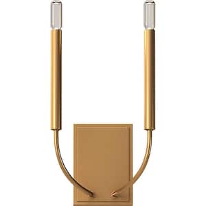 Bract Collection 2-Light Heirloom Gold Indoor Wall Sconce