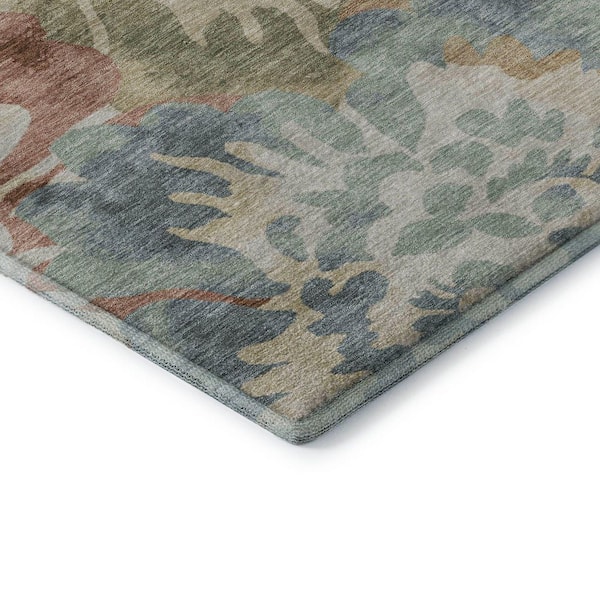Mayfield Premium Machine Washable Abstract AMF2028 Paprika 5 ft. x 7 ft. 6 in. Area Rug