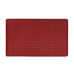 Woven Embossed Faux Leather Lava 18 in. x 30 in. Anti-Fatigue Mat